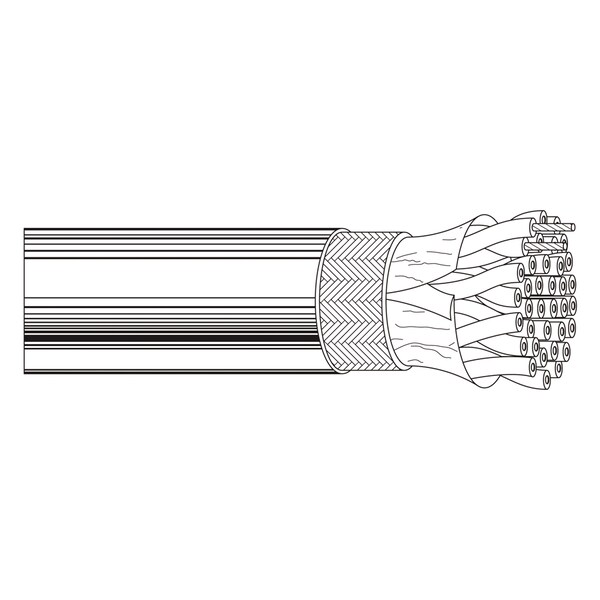 Belden Multi-Conductor Cable, AWM, 22 AWG, 4 C, Chrome, PVC, Stranded, 300V AC, Indoor, 5000 ft 8302 0605000 - main